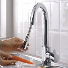 Grohe Eurocosmo Tek Kumandalı Eviye Bataryası (Spiralli) 31481001