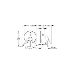 Grohe Essence Ankastre Banyo Duş Bataryası 2 çıkışlı divertörlü- 24058001