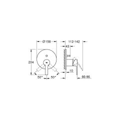 Grohe Lineare Ankastre Banyo Duş Bataryası 2 çıkışlı divertörlü- 24064001