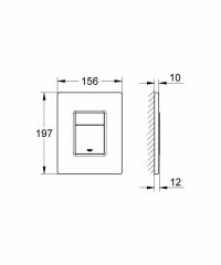 Grohe Gömme Rezervuar Kumanda Paneli ABS Altın Renk Parlak - 38732GL0