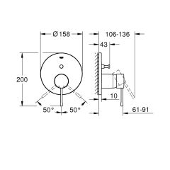 Grohe Essence Ankastre Duş Bataryası 24058A01