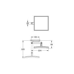 Grohe Selection Cube Duvara Monte Makyaj Aynası Krom - 40808000