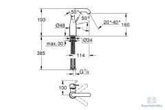 Grohe Essence Tek kumandalı lavabo bataryası M-Boyut - 24176KF1