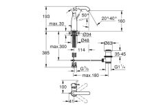 Grohe Essence Tek kumandalı lavabo bataryası M-Boyut - 24173GL1