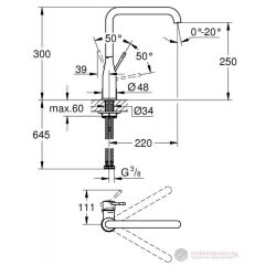 Grohe Essence Tek kumandalı eviye bataryası - 30505KF0