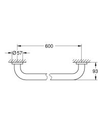 Grohe Essentials Tutunma Barı 600 Mm Krom 40794001