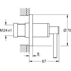 Grohe Atrio Ankastre Stop Valf 19088AL3