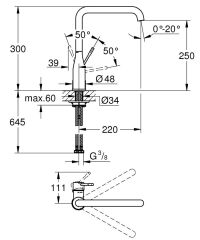 Grohe Eviye Bataryası Döner Borulu Essence Warm Sunset - 30269DL0