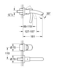 Grohe Tenso Ankastre Lavabo Bataryası - 19289000