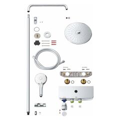 Grohe Euphoria SmartControl System 260 Mono Duvara Monte Termostatik Bataryalı Duş Sistemi - 26509000