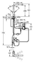 Grohe Minta Touch Tek Kollu Eviye Bataryası 1/2'' - 31360DC1