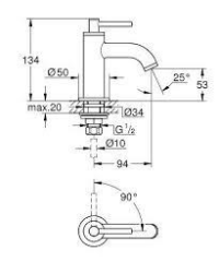 Grohe Atrio Lavabo Musluğu 1/2'' - 20658000