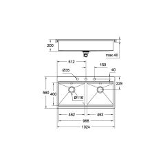 Grohe K800 Paslanmaz Çelik Eviye - 31585SD0