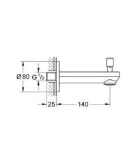 Grohe Bau Çıkış Ucu + Redüksiyon 13257R00