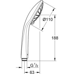 Grohe Euphoria 110 Massage El Duşu 3 Akışlı 26513000