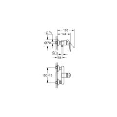 Grohe BauEdge Duş Bataryası- 23636000