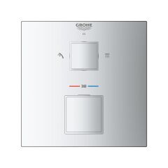 Grohe Grohtherm Cube Termostatik Banyo Duş Bataryası 2 çıkışlı divertörlü- 24154000