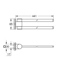 Grohe Selection Havlu Tutacağı, Dönebilir - 41063AL0