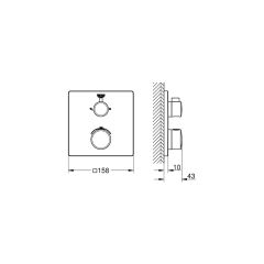 Grohe Grohtherm Termostatik Banyo Duş Bataryası 2 çıkışlı divertörlü- 24079000