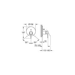 Grohe Plus Ankastre Banyo Duş Bataryası 2 çıkışlı divertörlü- 24060003