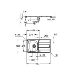Grohe Bau Eviye ve Batarya seti - 31562SD1