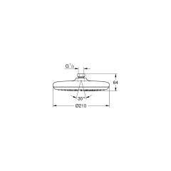 Grohe Tepe Duşu New Tempesta 21 Cm Krom - 26410000