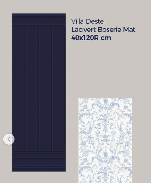 Çanakkale Seramik 40*120 Villa Deste Lacivert Boiserie Mat (m2 fiyatıdır)