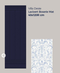 Çanakkale Seramik 40*120 Villa Deste Lacivert Boiserie Mat (m2 fiyatıdır)