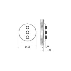 Grohe Grohtherm Smartcontrol Üç Noktadan Akış Kontrollü Kumanda - 29152LS0
