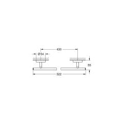 Grohe Baucosmopolitan Havluluk, 52 cm