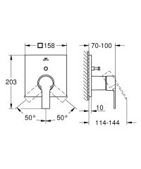 Grohe Allure Ankastre Banyo/Duş Bataryası - 19315001