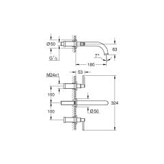Grohe Atrio 3 Delikli Lavabo Bataryası 1/2″ S-Boyut 20169003