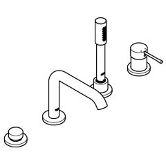 Grohe Essence Dört Delikli Küvet Bataryası - 19578A01