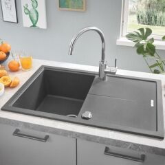 Grohe K400 Kuvars Kompozit Eviye 50 -C 78/50, Granit Gri Rengi - 31639At0
