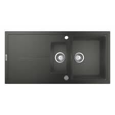 Grohe K400 Kompozit Sifon Kumandalı Eviye 31642AT0 - Siyah (SADECE İSTANBUL İÇİNE SEVK)