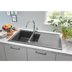 Grohe K400 Kompozit Sifon Kumandalı Eviye 31642AT0 - Siyah (SADECE İSTANBUL İÇİNE SEVK)