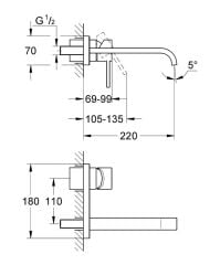 Grohe Allure İki Delikli Lavabo Bataryası - 19386000