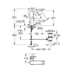 Grohe Allure Brilliant Tek Kumandalı Lavabo Bataryası - 23109000