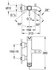 Grohe Grandera Tek Kumandalı Banyo Bataryası - 23317000
