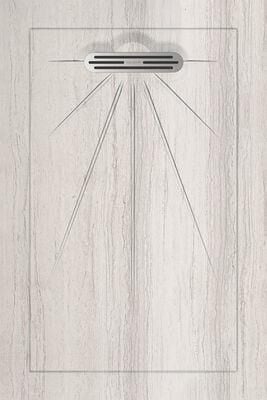 Aquanit 90*135 SERPEGIANTE WHITE MASIF LINEER+SIFON