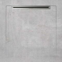 Aquanit 80x80 Beton Grı Slope Lıne+Sıfon