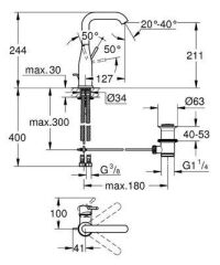 Grohe Essence Tek Kumandalı Lavabo Bataryası - 32628001