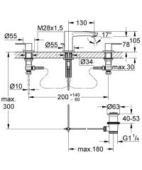 Grohe Eurostyle Cosmopolitan Lavabo Bataryası S-Boyut - 20208002