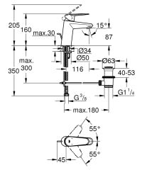 Grohe Eurodisc Cosmo.Tek Kumandalı Lavabo Bataryası 3319020E