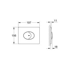 Grohe Skate Air Gömme Rezervuar Kumanda Paneli - 38506000