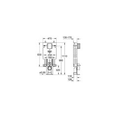 Grohe Uniset Gömme Rezervuar Pnömatik 13 cm - 38642001