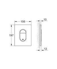 Grohe Arena Cosmopolitan Gömme Rezervuar Kumanda Paneli - 38844SH0