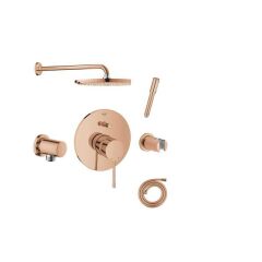 Grohe Essence New Ankastre Duş Bataryası Seti, Bronz Warm Sunset - 19285DA1-SET1