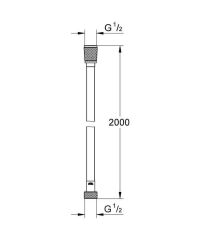 Grohe Silverflex Hortum 2000 mm - 27137000