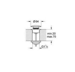 Grohe Lavabo Sifon Bas Aç Tapa Takımı - 65807000